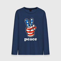 Мужской лонгслив USA peace