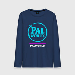 Мужской лонгслив Символ Palworld в неоновых цветах