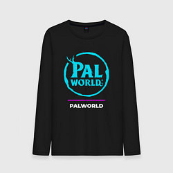 Мужской лонгслив Символ Palworld в неоновых цветах