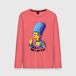 Мужской лонгслив Marge Simpson - punks not dead motto