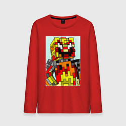 Лонгслив хлопковый мужской Desondra2024 In Minecraft, цвет: красный