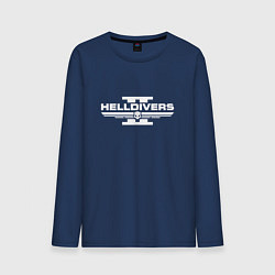 Лонгслив хлопковый мужской Helldivers 2, цвет: тёмно-синий