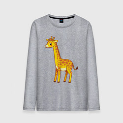 Лонгслив хлопковый мужской Добрый жираф, цвет: меланж