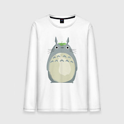 Лонгслив хлопковый мужской Neighbor Totoro, цвет: белый