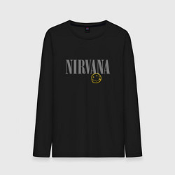 Мужской лонгслив Nirvana logo smile