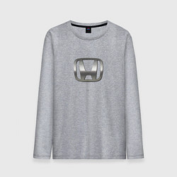 Мужской лонгслив Honda logo auto grey