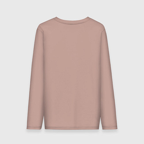 Мужской лонгслив Улыбка кота Чешира / Пыльно-розовый – фото 2