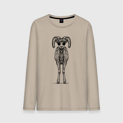 Мужской лонгслив Баран в кепке