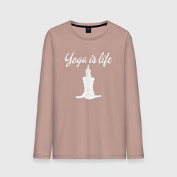 Мужской лонгслив Yoga is life