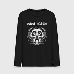 Лонгслив хлопковый мужской Papa Roach rock panda, цвет: черный