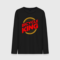 Лонгслив хлопковый мужской Велосипедный король, цвет: черный