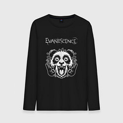 Лонгслив хлопковый мужской Evanescence rock panda, цвет: черный