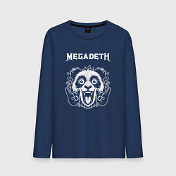 Лонгслив хлопковый мужской Megadeth rock panda, цвет: тёмно-синий