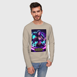 Лонгслив хлопковый мужской League Of Legends Akali Kda, цвет: миндальный — фото 2
