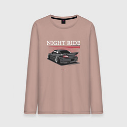 Мужской лонгслив Nissan skyline night ride