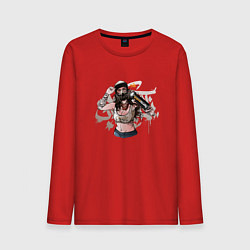 Мужской лонгслив Девушка - граффитчица