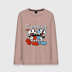 Мужской лонгслив Cuphead and Mugman