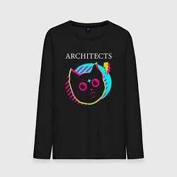 Лонгслив хлопковый мужской Architects rock star cat, цвет: черный