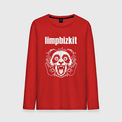 Лонгслив хлопковый мужской Limp Bizkit rock panda, цвет: красный
