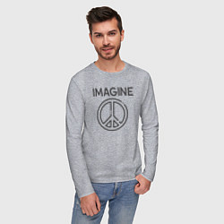 Лонгслив хлопковый мужской Peace imagine, цвет: меланж — фото 2