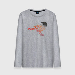 Лонгслив хлопковый мужской Crow, цвет: меланж