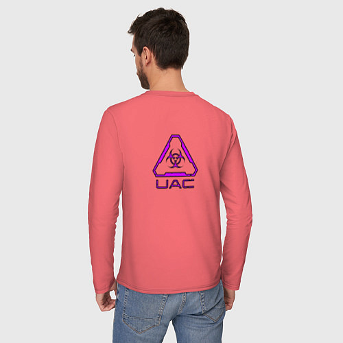 Мужской лонгслив UAC фиолетовый / Коралловый – фото 4