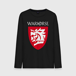 Лонгслив хлопковый мужской Warhorse logo, цвет: черный