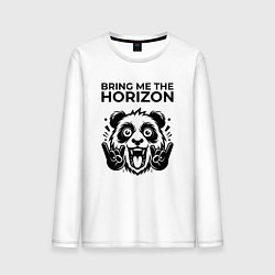 Лонгслив хлопковый мужской Bring Me the Horizon - rock panda, цвет: белый