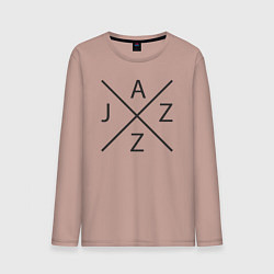 Лонгслив хлопковый мужской Джаз стиль, цвет: пыльно-розовый
