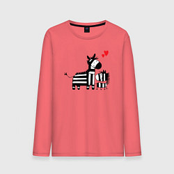 Мужской лонгслив Zebra love