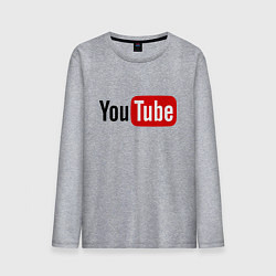 Мужской лонгслив You tube logo