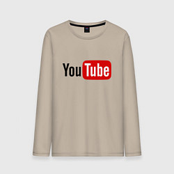 Мужской лонгслив You tube logo
