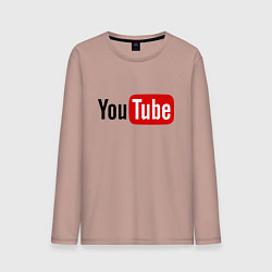 Мужской лонгслив You tube logo