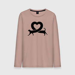 Мужской лонгслив Love cat