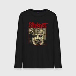 Лонгслив хлопковый мужской Slipknot rock band, цвет: черный