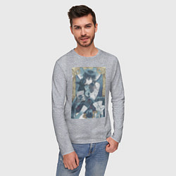 Лонгслив хлопковый мужской Мемуары Ванитаса цепи, цвет: меланж — фото 2