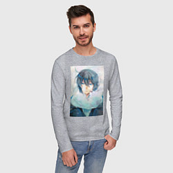 Лонгслив хлопковый мужской Ванитас, цвет: меланж — фото 2