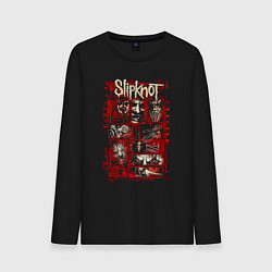 Лонгслив хлопковый мужской Slipknot rock band, цвет: черный