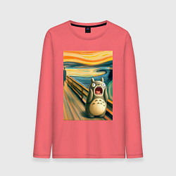 Мужской лонгслив Тоторо кричит - мем нейросеть