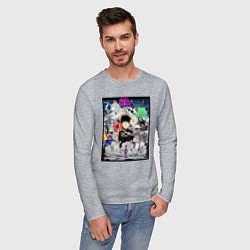 Лонгслив хлопковый мужской Моб Психо 100 Рицу Кагэяма, цвет: меланж — фото 2