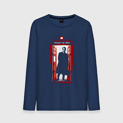 Мужской лонгслив Tardis red