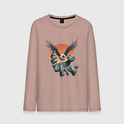 Мужской лонгслив Я вижу тебя - глаз с крыльями