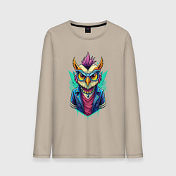 Мужской лонгслив Стильная модная сова