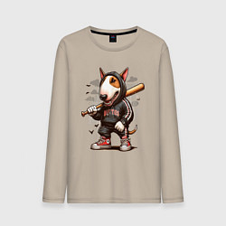 Мужской лонгслив Bully with a baseball bat - ai art fantasy