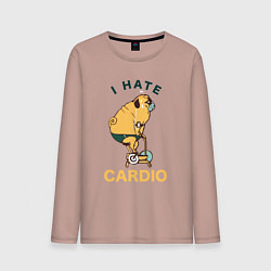 Мужской лонгслив Мопс ненавидит кардио