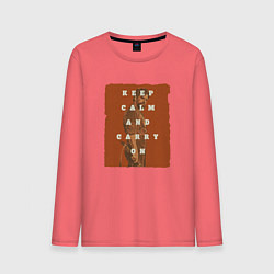 Лонгслив хлопковый мужской Министерство неджентльменских дел - Гус Мар Филлип, цвет: коралловый