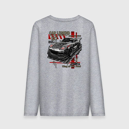 Мужской лонгслив Rx7 sportcar / Меланж – фото 2