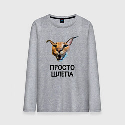 Лонгслив хлопковый мужской Большой Шлепа, цвет: меланж