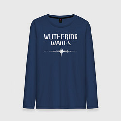 Лонгслив хлопковый мужской Wuthering Waves Frequency, цвет: тёмно-синий