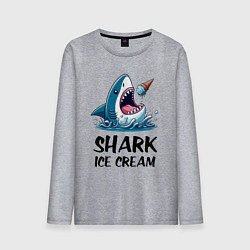 Мужской лонгслив Shark ice cream - ai art